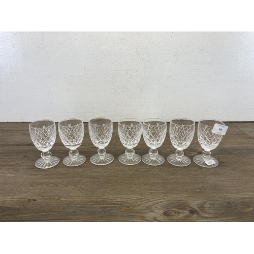 399 - Nineteen cut crystal drinking glasses, six Tudor and thirteen Waterford