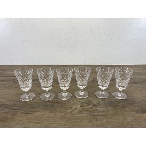 399 - Nineteen cut crystal drinking glasses, six Tudor and thirteen Waterford