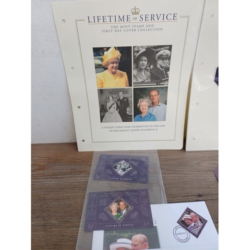 593B - A collection of Cook Islands and Tristan Da Cunha 'Lifetime of Service' first day covers and stamps