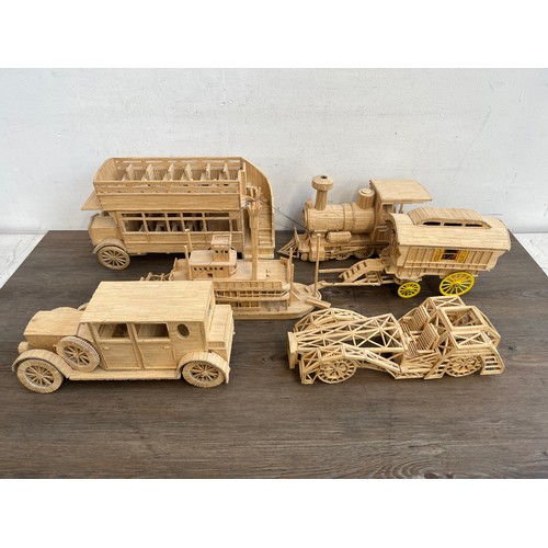 463A - Six scratch built matchstick models