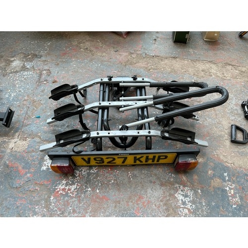 884 - A Thule car mountable three section bike rack