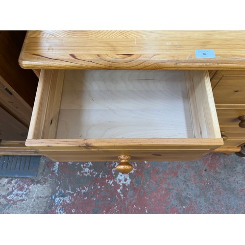 88 - A pine chest of drawers - approx. 77cm high x 83cm wide x 41cm deep