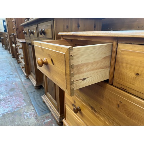 88 - A pine chest of drawers - approx. 77cm high x 83cm wide x 41cm deep