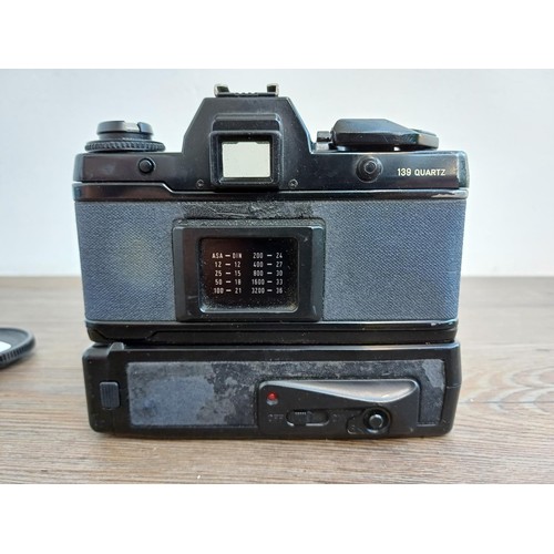 534 - A Contax 139 Quartz 35mm SLR camera body fitted with Contax 139 Winder II