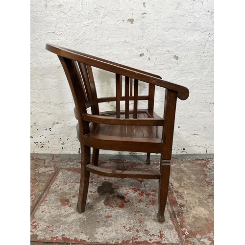 17 - An Indonesian teak Betawi chair - approx. 82cm high x 61cm wide x 50cm deep