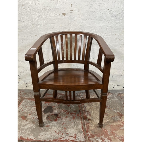 17 - An Indonesian teak Betawi chair - approx. 82cm high x 61cm wide x 50cm deep