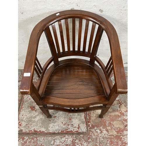 17 - An Indonesian teak Betawi chair - approx. 82cm high x 61cm wide x 50cm deep