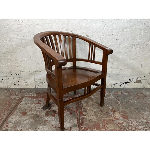 19 - An Indonesian teak Betawi chair - approx. 82cm high x 61cm wide x 50cm deep