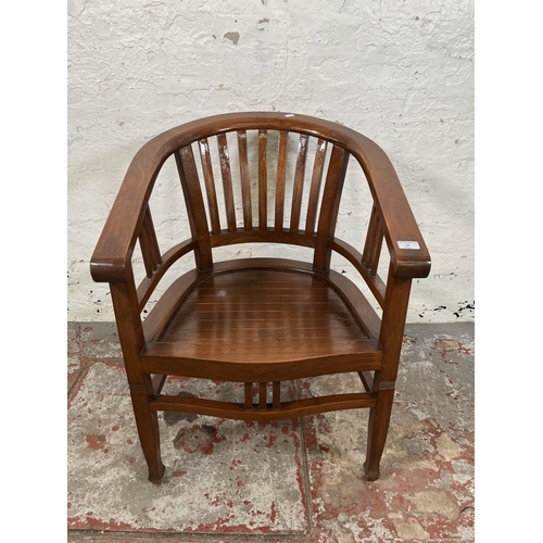 19 - An Indonesian teak Betawi chair - approx. 82cm high x 61cm wide x 50cm deep