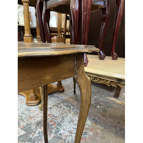 28 - Four occasional tables, Edwardian mahogany side table, 19th century style mahogany tripod wine table... 