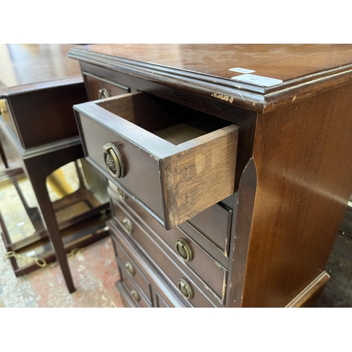 42 - A Regency style mahogany miniature chest of drawers - approx. 80cm high x 46cm wide x 31cm deep