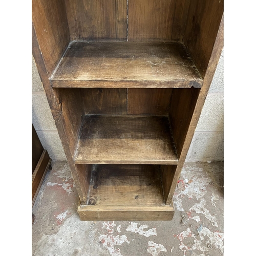 5 - A pine six tier free standing bookcase - approx. 199cm high x 45cm wide x 28cm deep