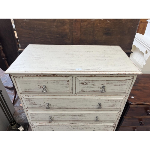 71 - An early 20th century upcycled chest of drawers - approx. 100cm high x 87cm wide x 45cm deep