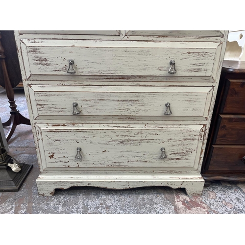 71 - An early 20th century upcycled chest of drawers - approx. 100cm high x 87cm wide x 45cm deep