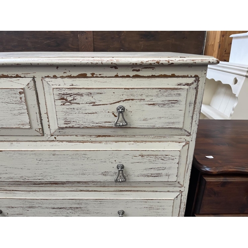 71 - An early 20th century upcycled chest of drawers - approx. 100cm high x 87cm wide x 45cm deep