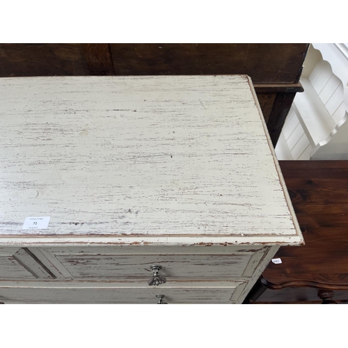 71 - An early 20th century upcycled chest of drawers - approx. 100cm high x 87cm wide x 45cm deep