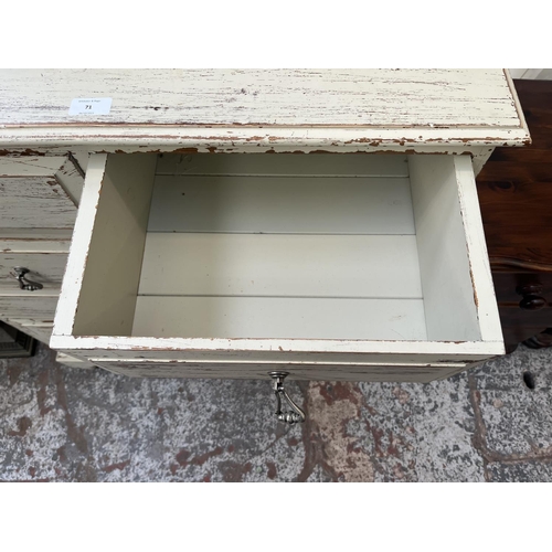 71 - An early 20th century upcycled chest of drawers - approx. 100cm high x 87cm wide x 45cm deep