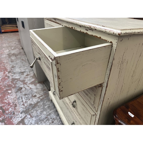 71 - An early 20th century upcycled chest of drawers - approx. 100cm high x 87cm wide x 45cm deep