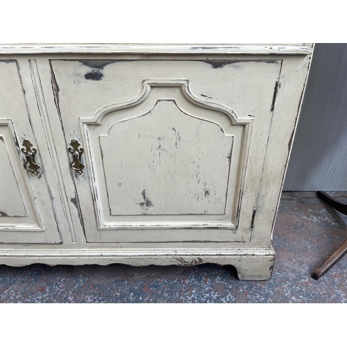 77 - A mid 20th century upcycled oak dresser - approx. 196cm high x 125cm wide x 48cm deep