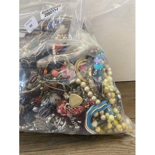 382 - Approx. 10kg of assorted costume jewellery