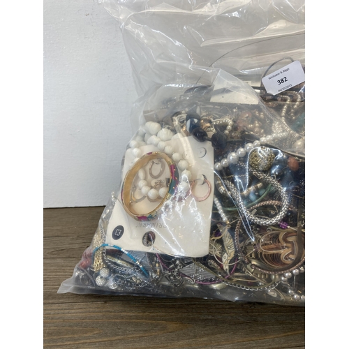 382 - Approx. 10kg of assorted costume jewellery