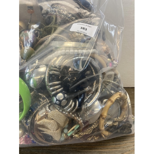 383 - Approx. 10kg of assorted costume jewellery