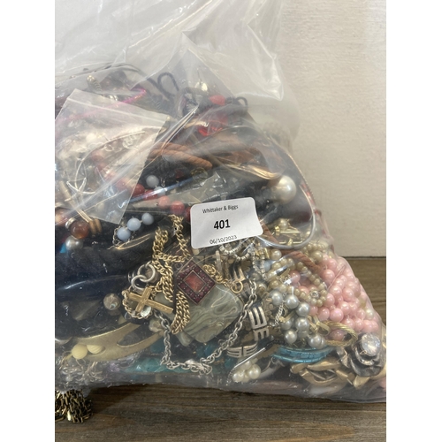 401 - Approx. 10kg of assorted costume jewellery