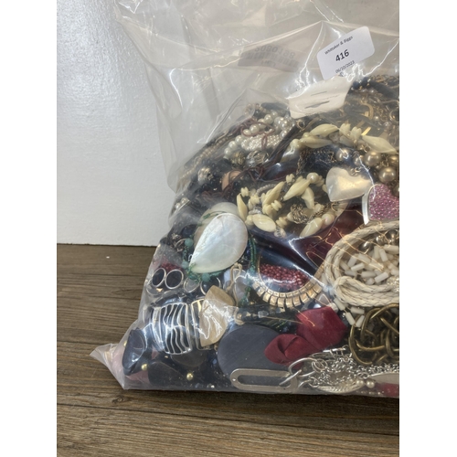 416 - Approx. 10kg of assorted costume jewellery