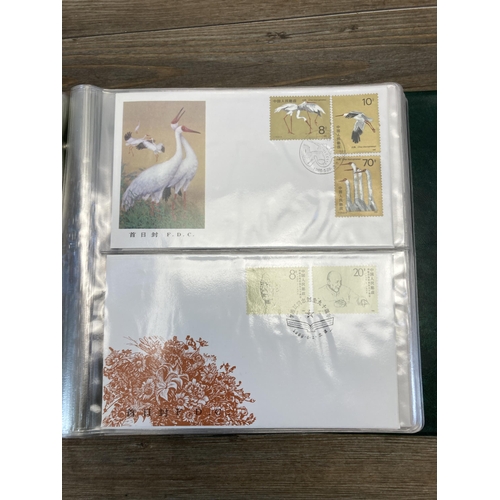 436 - Three first day cover albums containing a collection of first day covers to include Chinese, Wildlif... 