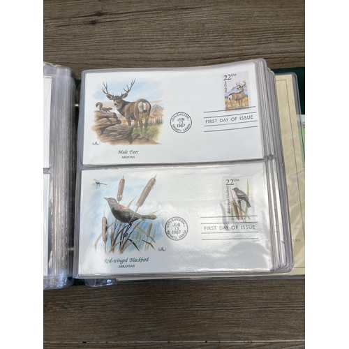 436 - Three first day cover albums containing a collection of first day covers to include Chinese, Wildlif... 