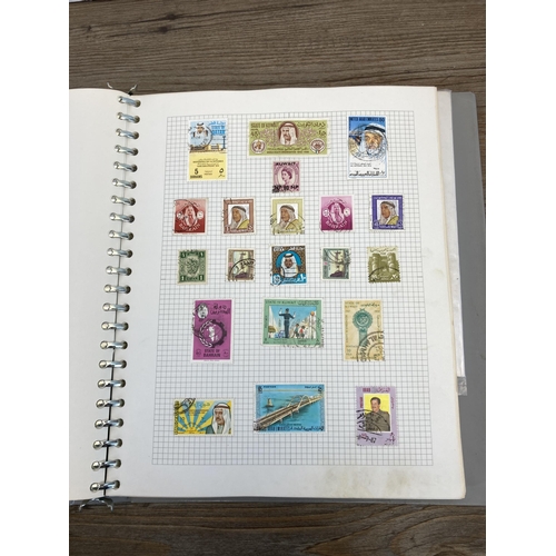 439 - A stamp album containing a collection of worldwide stamps