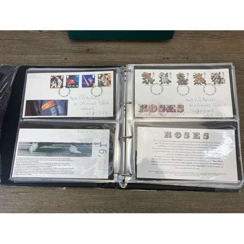 442 - Three first day cover albums containing a collection of first day covers to include Grand Prix, Brit... 