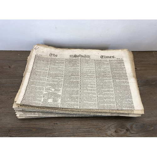 445 - A collection of mid 19th century newspapers