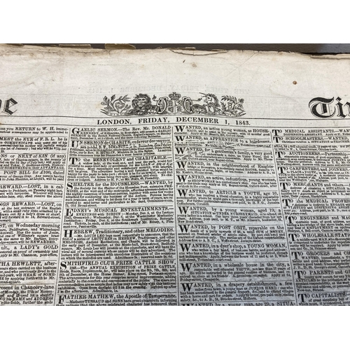 445 - A collection of mid 19th century newspapers