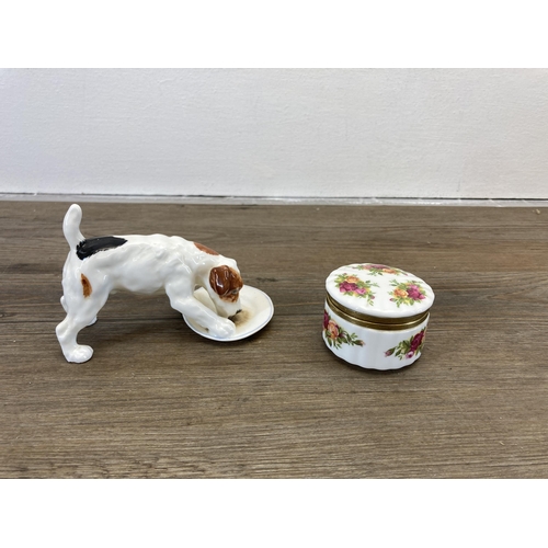 239 - Six ceramic items, two Royal Doulton lady figurines - Kirsty HN2381 and My Love - HN2339, Royal Doul... 