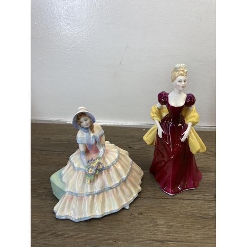 249 - Six Royal Doulton figurines, two Daydreams HN1731, one My Best Friend HN3011, one Loretta HN2337, on... 