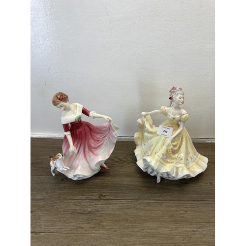 249 - Six Royal Doulton figurines, two Daydreams HN1731, one My Best Friend HN3011, one Loretta HN2337, on... 