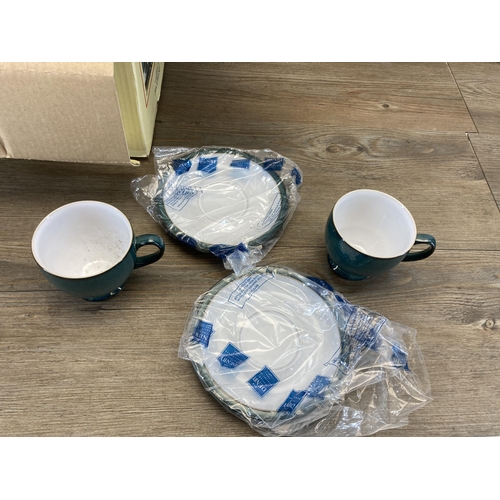 251 - A boxed Denby Greenwich eighteen piece tea set