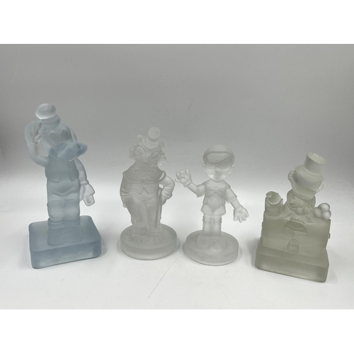 220 - Nine Walt Disney Productions crystal figurines - largest approx. 17cm high