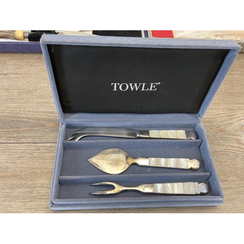 318 - Four cased cutlery sets