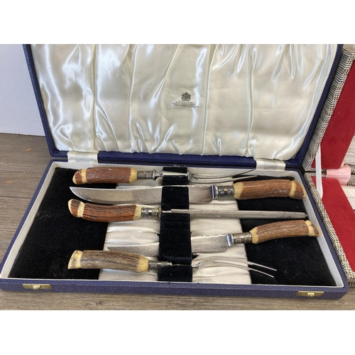 318 - Four cased cutlery sets