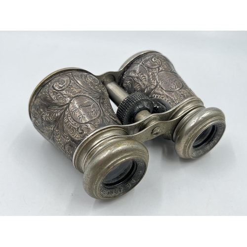 A pair of Le Jockey Club Paris hallmarked Birmingham silver