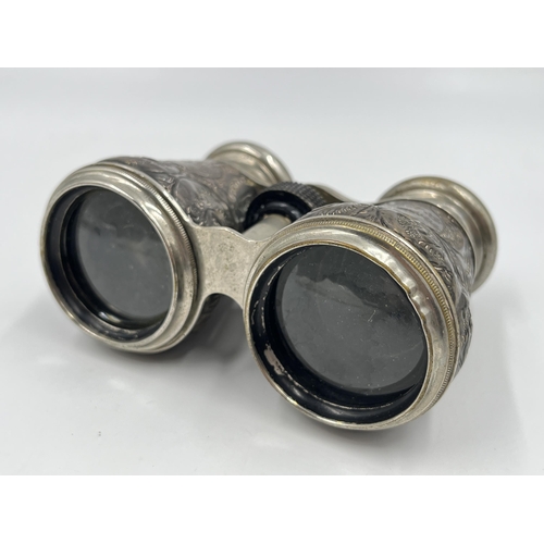 A pair of Le Jockey Club Paris hallmarked Birmingham silver