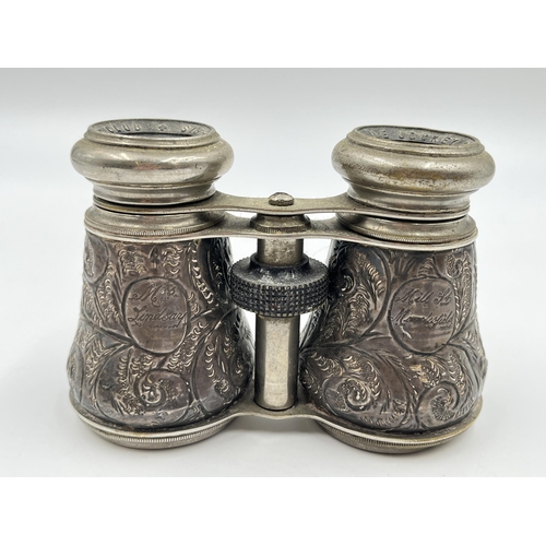 A pair of Le Jockey Club Paris hallmarked Birmingham silver