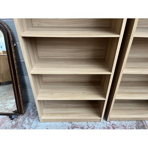 3C - A modern oak effect five tier bookcase - approx. 182cm high x 80cm wide x 33cm deep