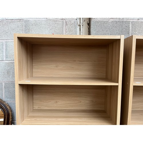 3C - A modern oak effect five tier bookcase - approx. 182cm high x 80cm wide x 33cm deep