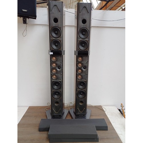 650 - A pair of Bang & Olufsen Beovox Penta Passive type 6611 floor standing nine-way hi-fi speakers with ... 