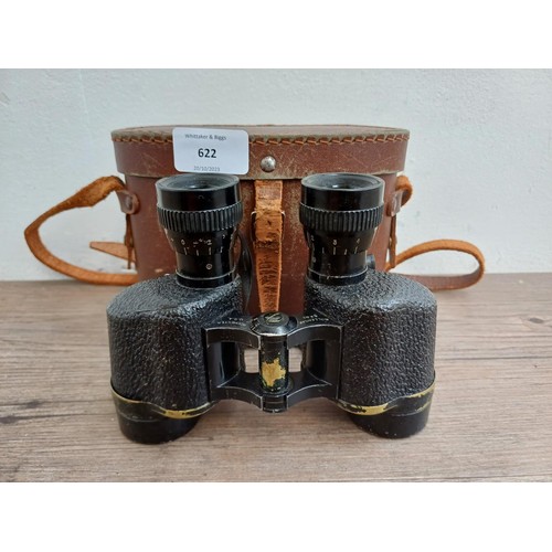 622 - A cased pair of Wollensak U.S. Army 6 x 30 binoculars - serial number 14158