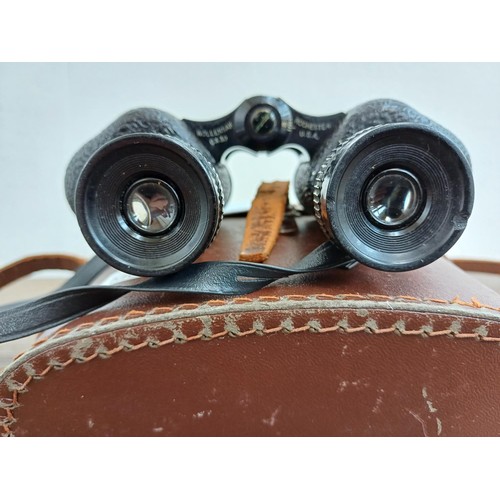 622 - A cased pair of Wollensak U.S. Army 6 x 30 binoculars - serial number 14158