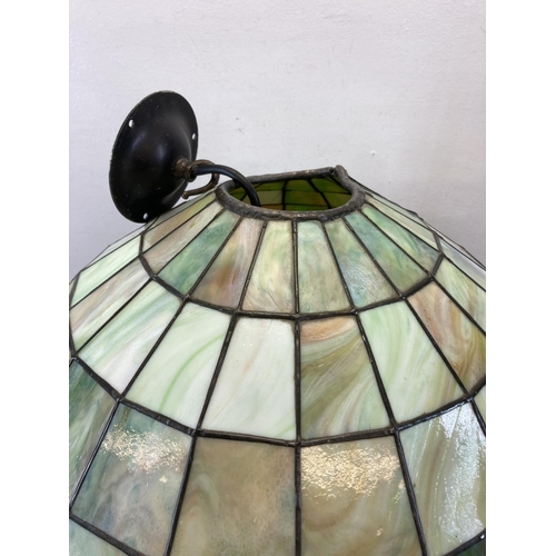 550 - A large Tiffany style ceiling light shade - approx. 45cm high x 52cm diameter